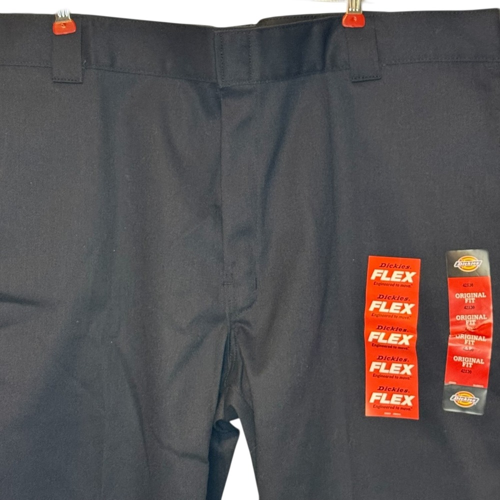 Dickies Men's Dress Pants 847 Flex Original Fit Flat Front Workwear 42X30 NWT - Picture 2 of 11